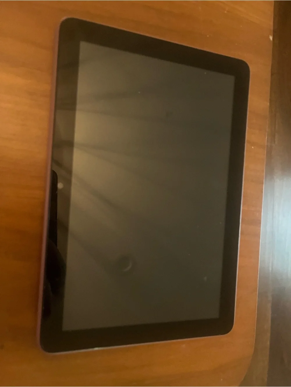 Amazon Purple Tablet with Amazon Smile Logo